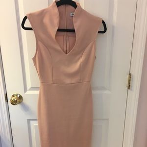 Nude fitted dress!